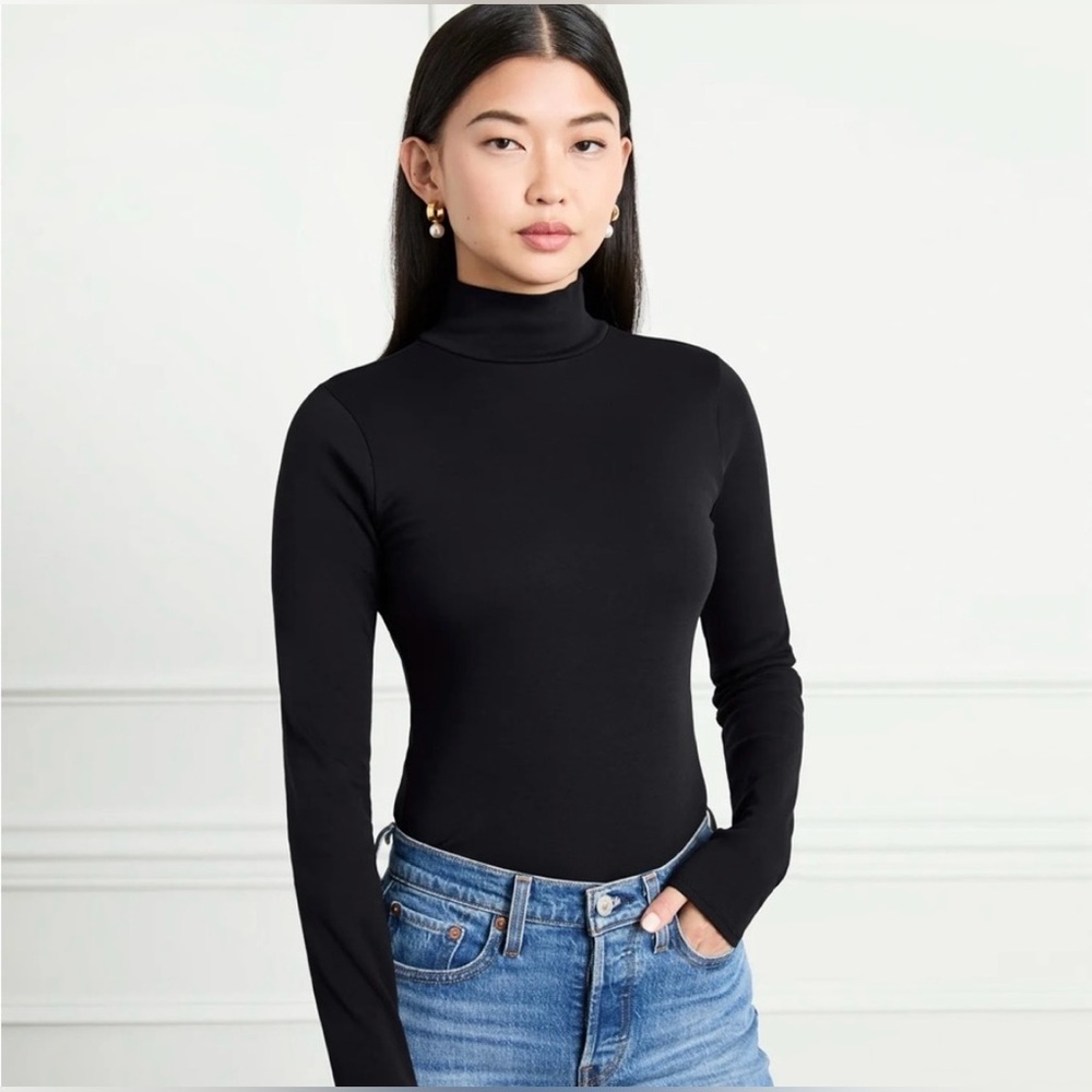 HILL HOUSE Luna Black Turtleneck Bodysuit